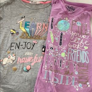 Justice / H&M Lot of 2 Longsleeve Tees
